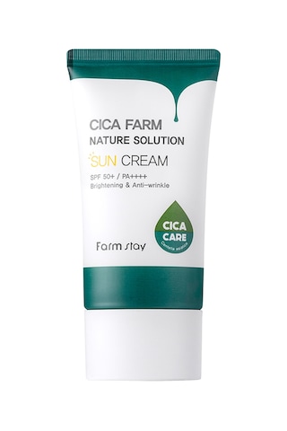 Farmstay Cıca Farm Nature Solutıon Sun Cream 50g - Cica Özlü Yatıştırıcı Güneş Koruyucu Krem