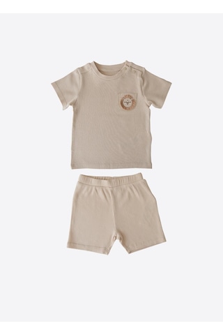 Organik Lion Head 2'li Takım Bej Bej