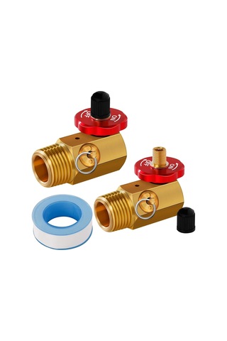 2 Paket Hava Tankı Manifoldu Dolum Portu, Alüminyum Topuz, Emniyet Vanası Ve Rölyef Bypass 1/2 İnç Npt Tankı X 1/4 İnç Npt Hortum X 1/8 İnç Npt Ölçer Hava Kompresörü Taşınabilir Tank İçin