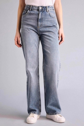 Defacto 90s Wıde Leg Yüksek Bel Jean Yıkamalı Pantolon G8835ax26spnm34 Mavi-nm34