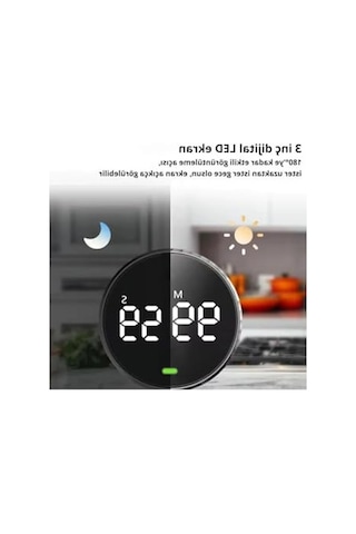 Dijital Zamanlayıcı - Led Ekran, Mıknatıslı Ve Kullanışlı
