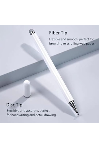 Dokunmatik Ekran İçin Stylus Kalem, Galaxy Tab A9+/a8/a7/a7 Lite İçin Stylus, İpad Pro/ipad 9/8/7/6 İçin Yüksek Hassasiyetli Kalem, Ful Hd Tablet/tüm Dokunmatik Cihazlar İçin Yüksek Performans Beyaz