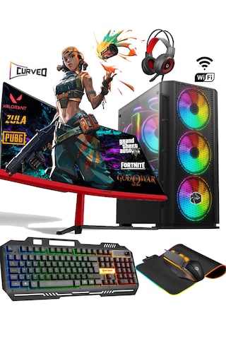 Apphirex TC45 R5-5500 16 GB 512 GB M2 SSD R7240 4 GB 23.6'' W11P Masaüstü Oyuncu Bilgisayarı
