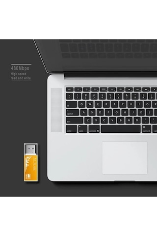Novahub Alaşım Kart Okuyucu 4 Bağlantı Noktalı Usb 2.0 Mikro Sd Tf M2 Ms Pro Duo Mmc Gümüş