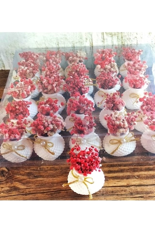 Bernami Vazo Pinterest Nikah Nişan Söz Kına Şeker Hediyelik Taştan Mini Vazo Kuruçiçekli - 25 Adet Diğer