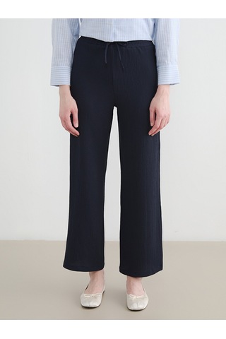 Lcw Modest Lacivert Beli Lastikli Dokulu Kadın Pantolon
