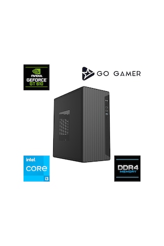 Go Gamer E104D i3-14100F 8 GB 256 GB SSD GT610 24" Free Dos Oem Paket Masaüstü Oyuncu Bilgisayarı