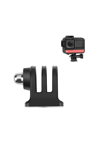 Knmaster Aksiyon Kamerası Tripod Bağlantı Adaptörü 1/4" Vida Dişi Gopro, Djı Osmo Action Ve Insta360 Uyumlu Siyah