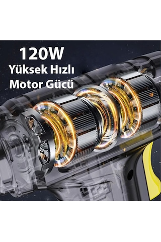 120w Digital Kablosuz Araç Kompresörü Lastik Şişirme Pompası Çok Hızlı Şişirme Araba Tır Kamyon İçin