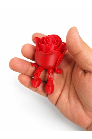3d Baskı Dekoratif Gül Figürü / Masaüstü Aksesuar Hareketli Ayaklı -