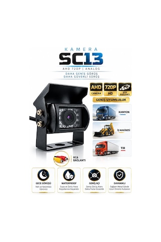 Sentinel Araç Kamera Kamyon İş Makinası Ahd 720p Analog Gece Görüşlü