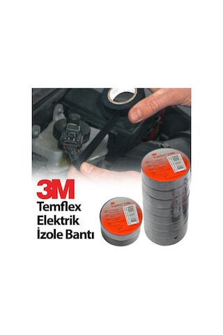 Frt Ottoman 3m Elektrik Bantı Temflex 1300e Izole Bant 10 Adet Siyah
