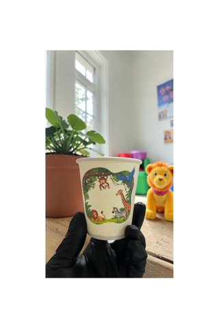 Hayvan-orman-amazon-zoo Doğumgünü Parti Temalı Tek Kullanımlık 7 Oz 100 Adet Karton Bardak 1