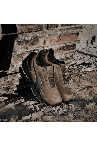 Puma Safety Condor Low Çelik Burunlu Nubuk Deri İş Ayakkabısı S3 Src Esd Kahverengi