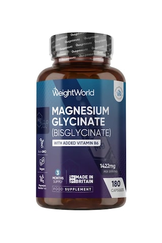 Magnesium Glycinate Bisglycinate + Added Vitamin B6 - 1422 Mg 180 Kapsül