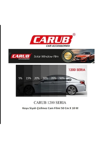 Seria 1200 Siyah Çizilmez Cam Filmi 50 Cm X 10 Metre Dark Black B