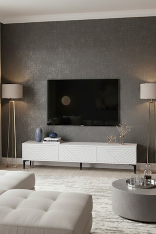 Tsa1804b - Ferro180 Tv Stand, Tv Sehpası Beyaz 180cm Beyaz
