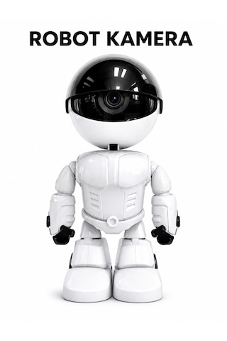 Akıllı Robot Kamera Hd Video Kayıt Hareket Algılama Gece Görüşlü Wifi Destekli Ev Ve Ofis Güvenlik Kamerası
