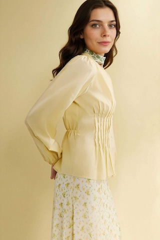 Defacto Regular Fıt Poplin Uzun Kollu Tunik H0280ax26spyl251 Sarı-yl251