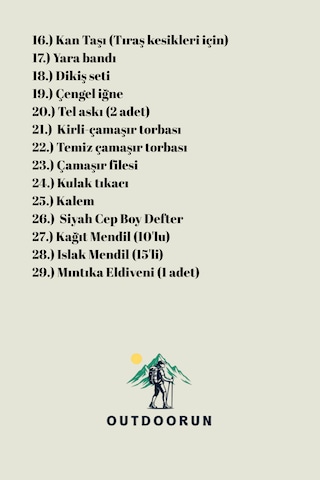 Outdoorun 3lü Askerlik Seti Fanila Çorap Ve 27 Parça Aksesuar - Temel Ve Bedelli Askerlik Malzemeleri Haki