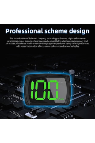 Shineyee Araçlar İçin Gps Hız Göstergeli Geniş Ekranlı Hud Dijital Hızmetre Tak Çalıştır