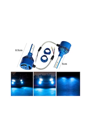 Autogp H1 Led Xenon Far Aydınlatma Seti Şimşek Etkili Deli Mavi Glv 30.000k