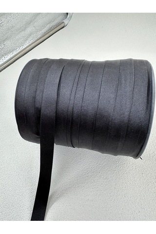 Paşateks Saten Grogren Şerit-5 Metre-siyah