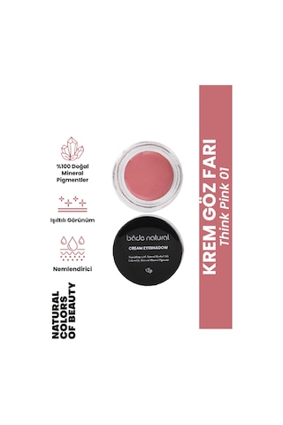 Bade Natural Krem Göz Farı 01 Think Pink