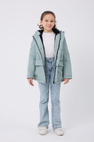 Freemen Kız Çocuk Mint Yeşil Kürklü Su Ve Rüzgar Geçirmez Kapüşonlu 3 Kışlık Mont Mint Yeşil Mint