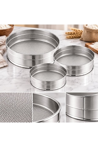 Fida Paslanmaz Un Elek 50 Cm Inox
