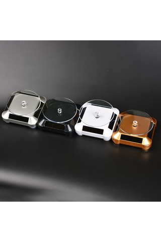 Youtek Güneş Enerjili Çift Yönlü Döner Sergi Tablosu - Kuyumculuk, Model, Dekorasyon Gösterimi İçin Siyah