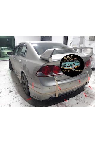 Honda Civic Fd6 Rr Arka Tampon Eki Fiberglass Boyasız