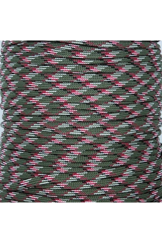 Mg Ropes Paracord İp 4mm Yeşil Beyaz Desenli No:82 10 Metre Çok Renkli