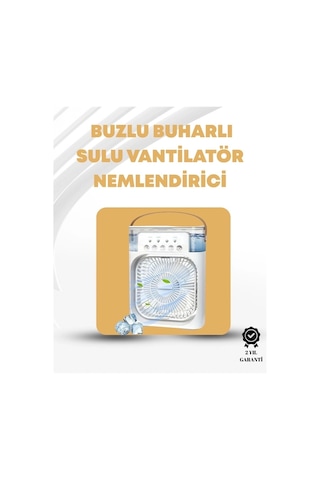 Taşınabilir 3'ü 1 Arada Mini Fan Nemlendirici + Soğutucu + Gece Lambası