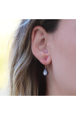 Damla Elmas Montür Modeli Rose Gold Gümüş Set Gümüş