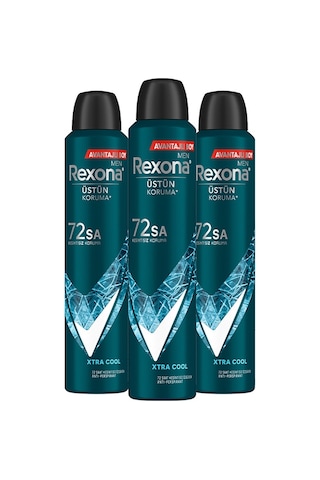 Rexona Extra Cool Erkek Sprey Deodorant 3 x 200 ML