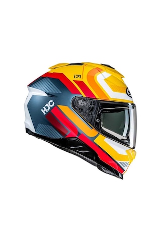 Hjc İ71Vız Mc3sf Kapalı Kask Beyaz - Kırmızı - Sarı