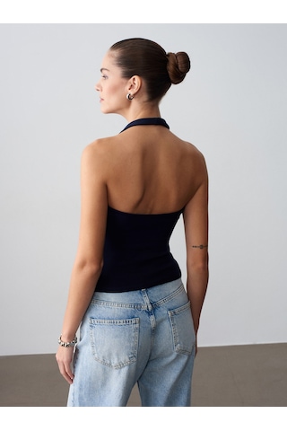 Dilvin 21052 Halter Yaka Top-k.lacivert