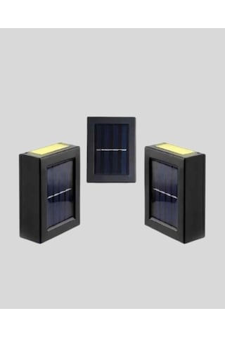 6 Led Güneş Enerjili Sensörlü Lamba Akıllı Işık Sensörlü, Enerji Tasarruflu Bahçe Aydınlatma Siyah