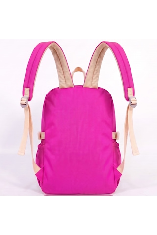 Kore Kawaii Tarzı Erkek Kız Okul Çantası Aksesuarlı Kız Çocuk Ve Erkek Çocuk Sırt Çantası 3'lü Set Pembe