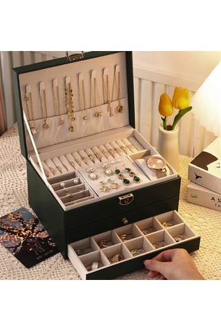 Mk24 Premium Mücevher Takı Kutusu -bilezik Yüzük Kolye Altın Kutu