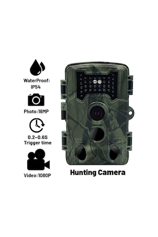 Maoyaya 16mp 1080p Gündüz Gece Kamera, Açık Hava İzleme, Ip54 Su Geçirmez, 2.0 Ekran, Hayvan Gözlem, 3 Siyah