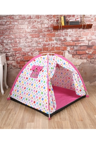 Abbie Renkli Yıldızlar Oyun Çadırı Lastikli Katlanabilir Özel Çubuk Seti