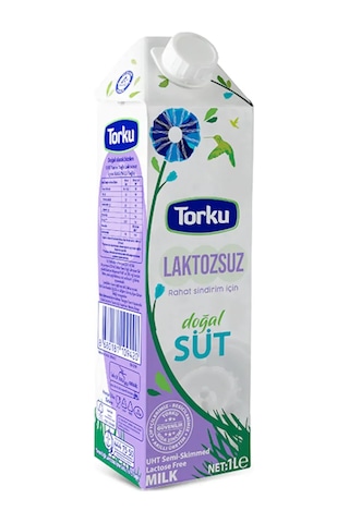 Torku Laktozsuz Yarım Yağlı Süt 1 Lt X 6 Adet