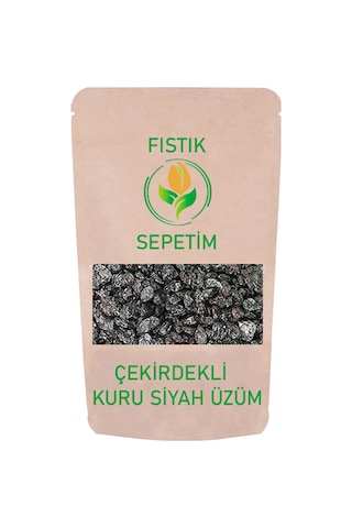 Fıstık Sepetim Çekirdekli Kuru Siyah Üzüm 1 KG
