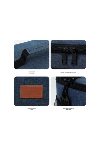 Mufunye Büyük Kapasiteli Isı Yalıtımlı Peva Leakproof Dışarıda Kullanıma Uygun Günlük Yemek Çantası Buzluk Bordo