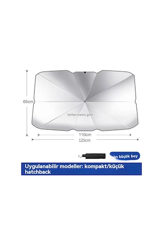 Araç İçi Şemsiye Tipi Araç Ön Camı Güneşlik-küçük