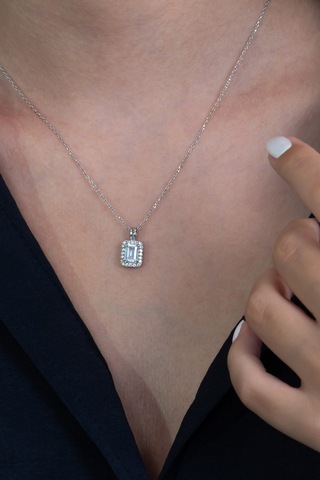 Gümüş Baget Kolye Wsn270