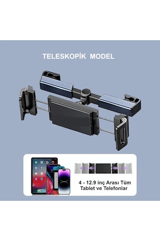 Hymark Araba Kafalık 12.9 İnç Araç Arka Koltuk Evrensel Tablet Ve