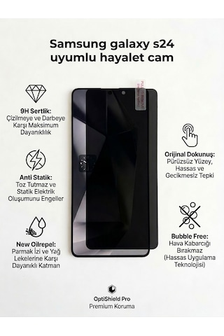 Samsung S24 Ultra Uyumlu Hayalet Ekran Koruyucu Cam